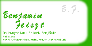 benjamin feiszt business card